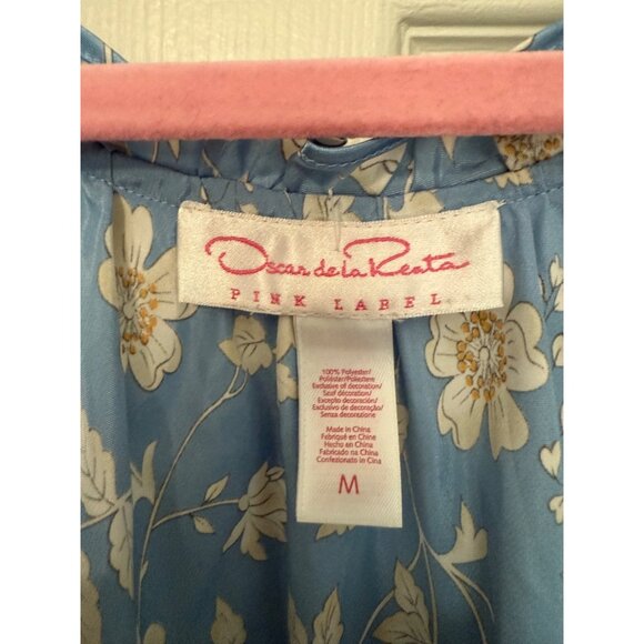 Vintage Oscar De La Renta Pink Label Floral Sleepwear Nightgown Size Medium - Picture 5 of 6